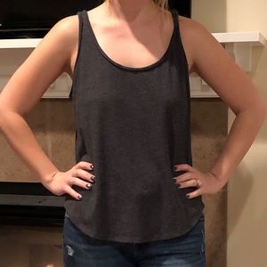 Dark grey skull tank top